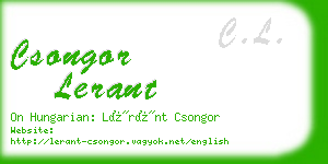 csongor lerant business card